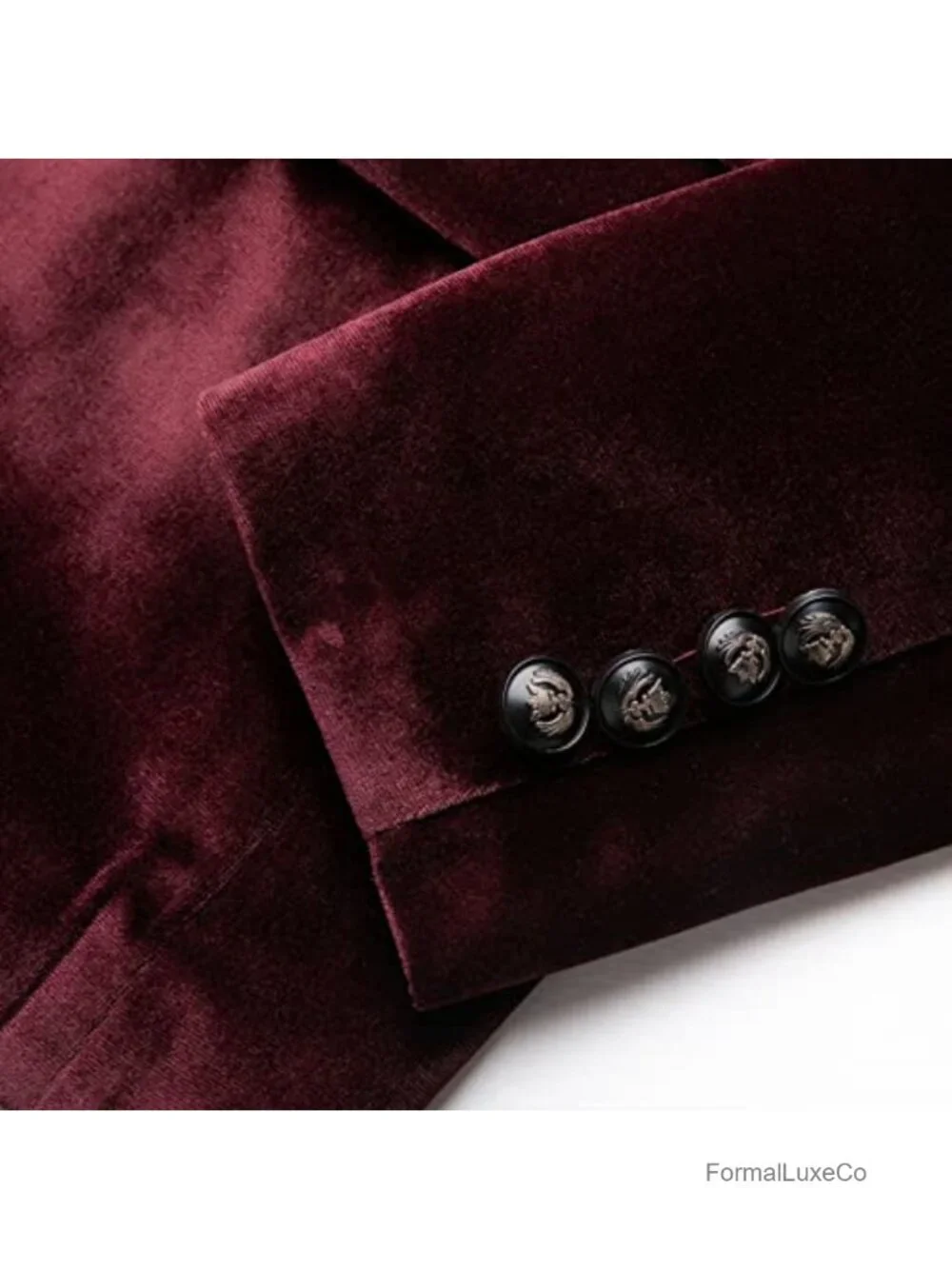 Men's Velvet Slim Fit Blazer One Button Suit Jacket Wedding Party